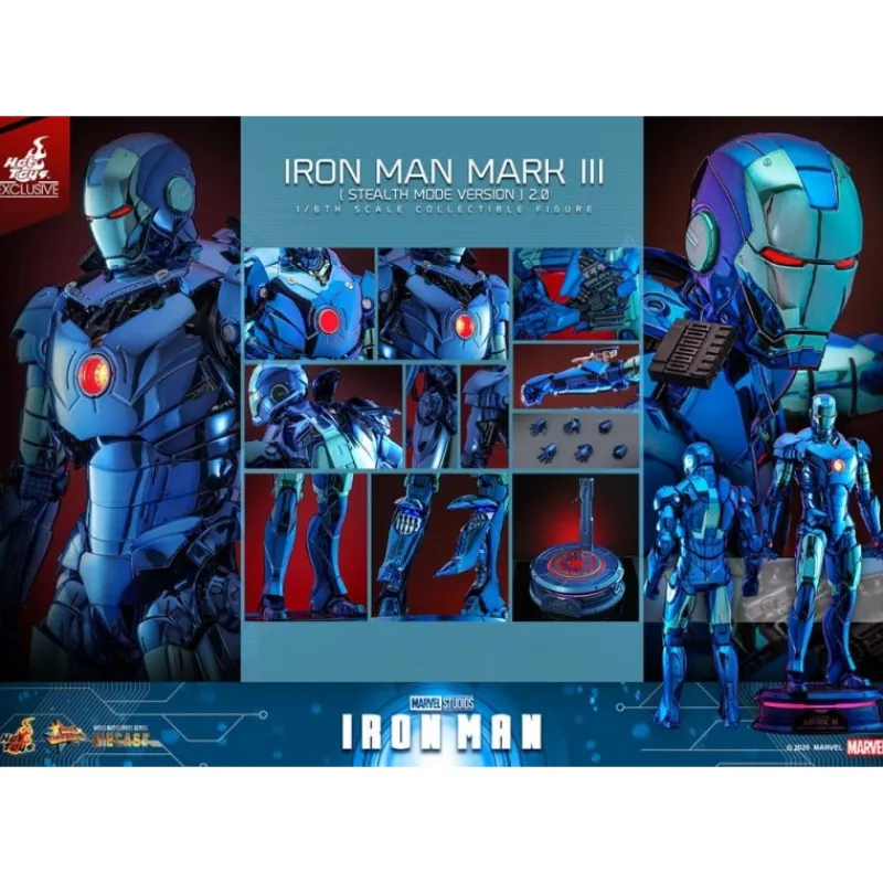 Hot Toys Superhéroes Marvel|Coleccionismo Marvel^Figura Iron Man Mark III Stealth Mode 33 cm
