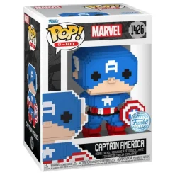 Funko Superhéroes Marvel|Funko Marvel^Figura Marvel POP! 8-Bit Vinyl Captain America 9 cm
