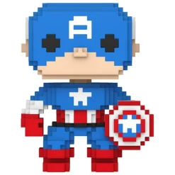 Funko Superhéroes Marvel|Funko Marvel^Figura Marvel POP! 8-Bit Vinyl Captain America 9 cm