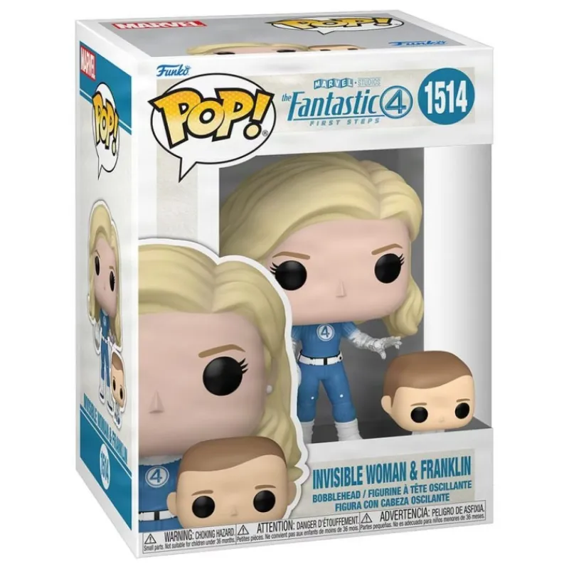 Outlet Figura POP! Invisible Woman & Franklin de Los Cuatro Fantásticos Superhéroes Marvel|Funko Marvel