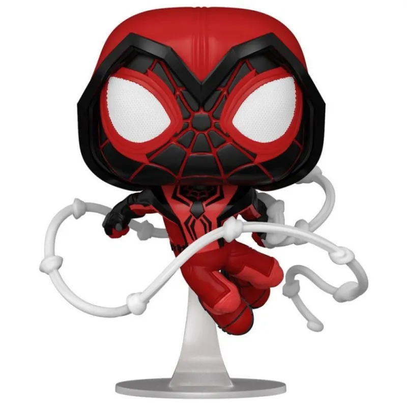 Funko Superhéroes Marvel|Funko Marvel^Figura POP! Marvel Spider-Man Miles Morales Traje Rojo 9 cm