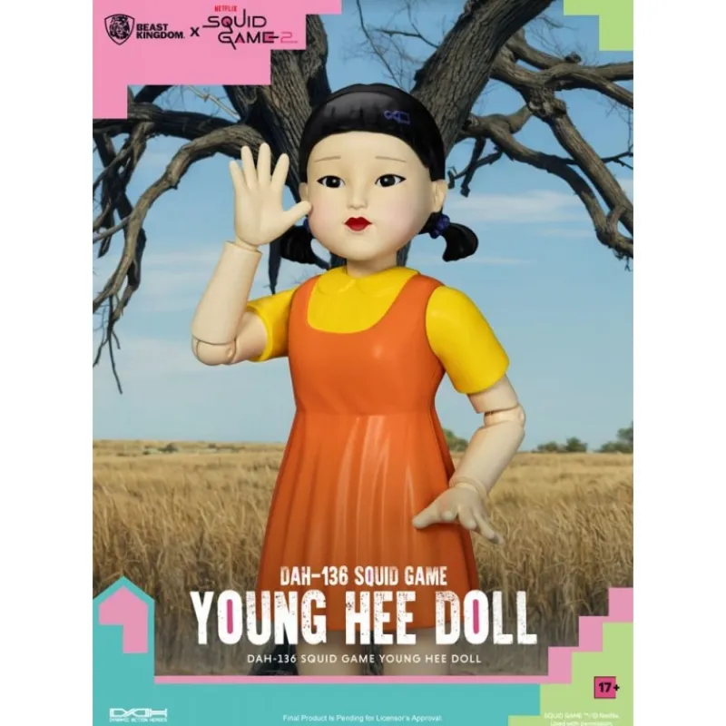 Sale Figura Squid Game Young Hee Doll 30 cm con sonido El Juego Del Calamar