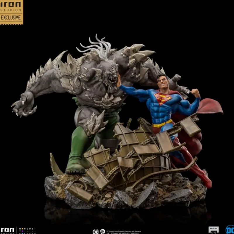 Iron Studios Figuras Dc^Figura Superman vs Doomsday – Estatua 1/10 BDS Art Scale de (30 cm)