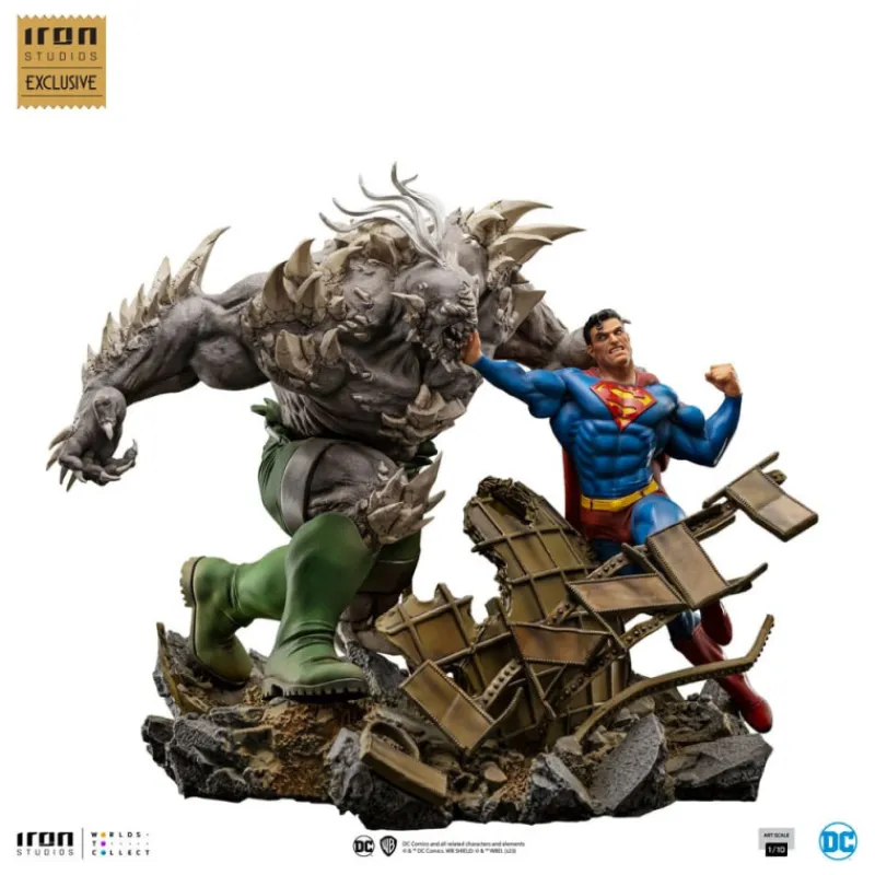 Iron Studios Figuras Dc^Figura Superman vs Doomsday – Estatua 1/10 BDS Art Scale de (30 cm)