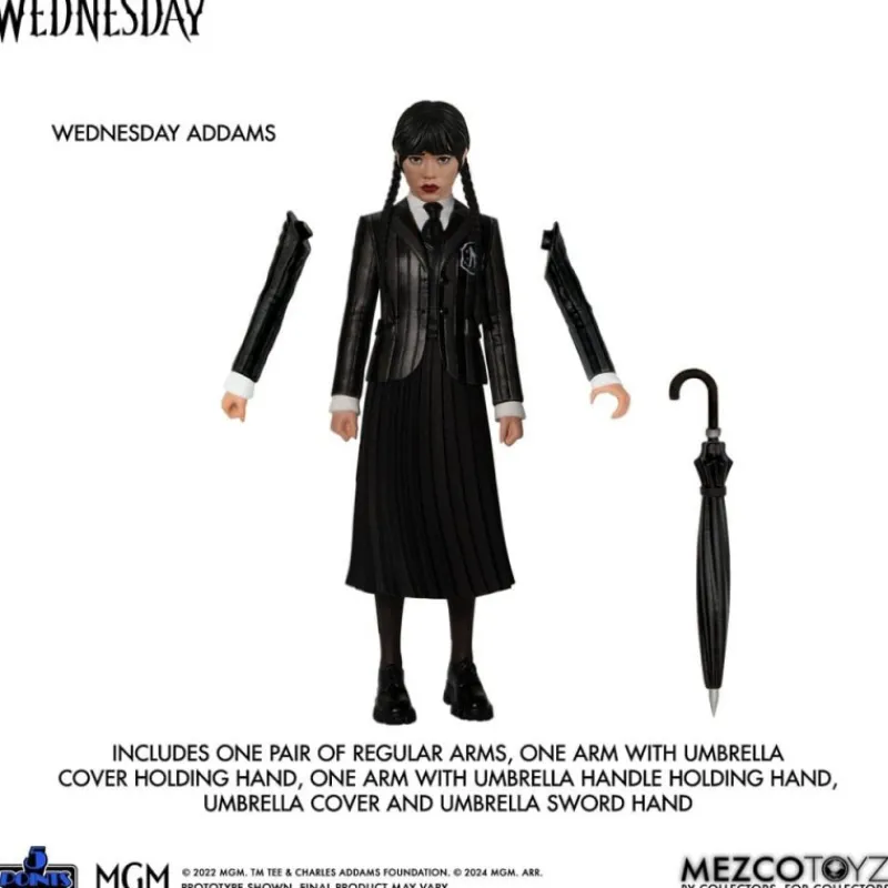 Mezco Toys Miércoles Addams^Figuras Wednesday & Enid 5 Points Miércoles