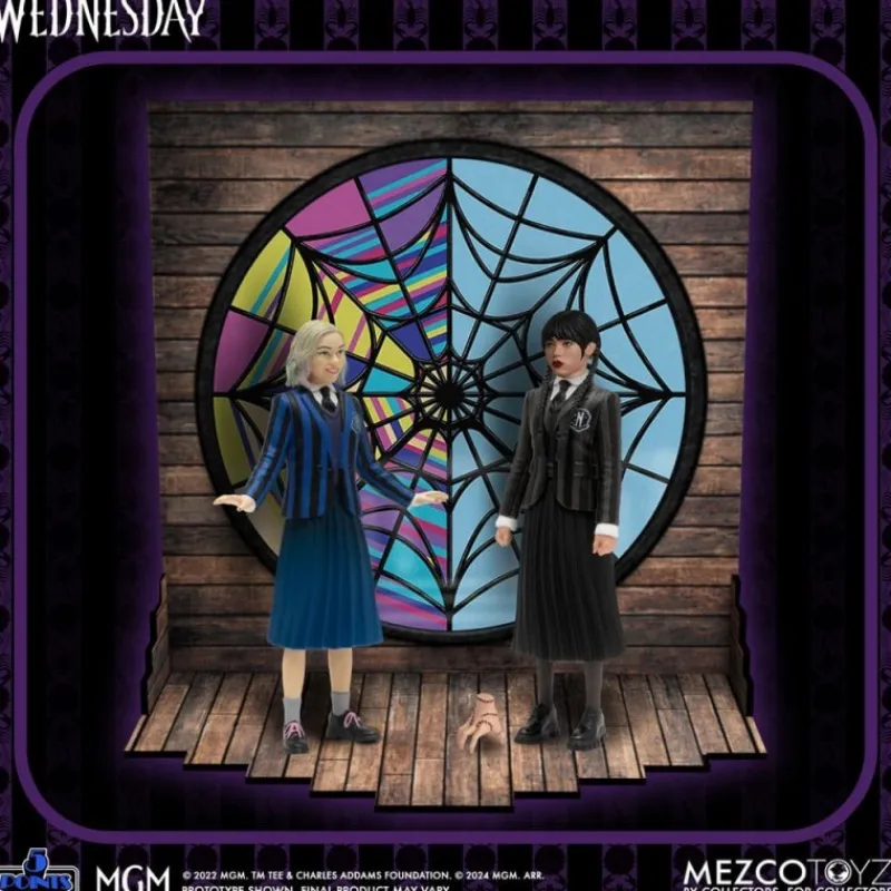 Mezco Toys Miércoles Addams^Figuras Wednesday & Enid 5 Points Miércoles