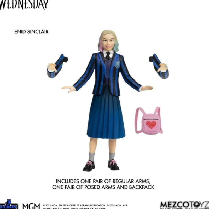 Mezco Toys Miércoles Addams^Figuras Wednesday & Enid 5 Points Miércoles