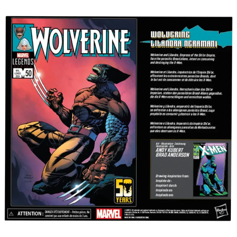Hasbro Coleccionismo Marvel^Figuras Wolverine 50Th Anniversary Marvel Legends Wolverine & Lilandra Neramani 15 Cm