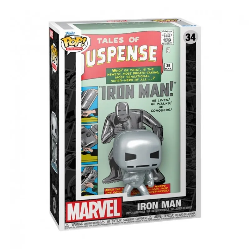 Funko Superhéroes Marvel|Funko Marvel^Pop Comic Cover Marvel Tales Iron Man Vinilo 9cm