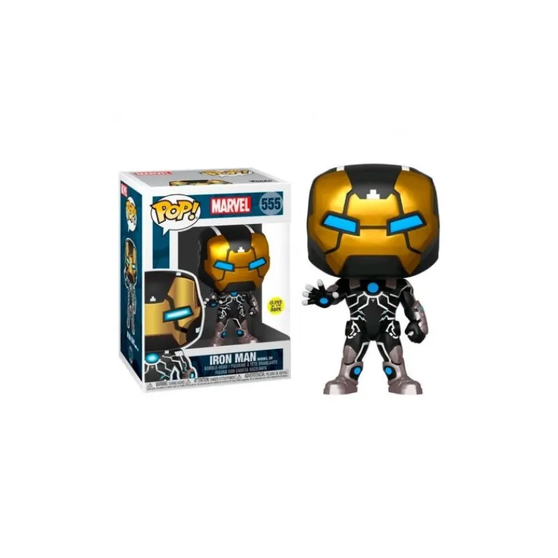 Funko Superhéroes Marvel|Funko Marvel^Pop Marvel 80th Iron Man Modelo 39 Luz UV