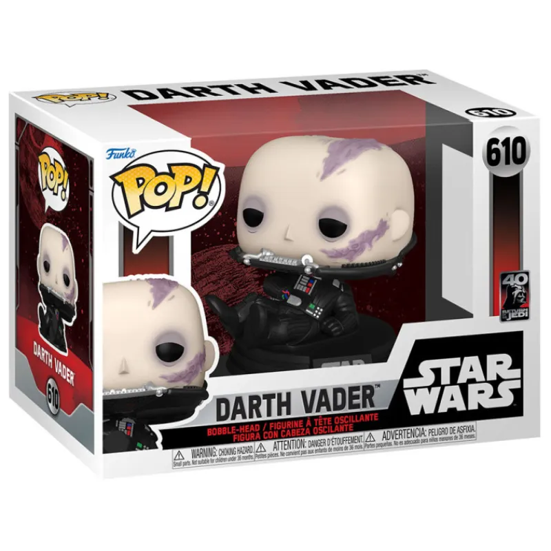 Discount POP! Vader sin casco Star Wars 40 aniversario Regalos Star Wars Por Personaje |Funko Pop Star Wars