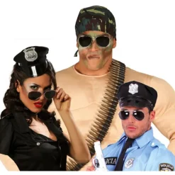 Disfrazzes Antifaces Y Gafas Para Disfraces|Accesorios Halloween Y Terror ^Gafas de Michael Jackson o de Policía, Piloto, etc