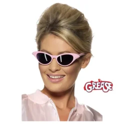 Mujer Disfrazzes Antifaces Y Gafas Para Disfraces|Disfraces Mujer^Gafas de Sol Rock and Roll de Grease rosa