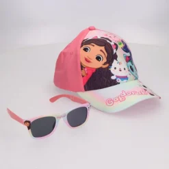 Cerdá Kids Accesorios Para El Pelo, Gafas De Sol Y Kits De Belleza Infantiles |Gabby'S Dollhouse^Gorra Infantil y Gafas de Sol Gabby's Dollhouse, Rosa 53 cm