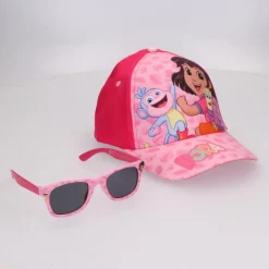 Hot Gorra y Gafas de Sol Dora la Exploradora para Niños Disney Para Niñas|Accesorios Para El Pelo, Gafas De Sol Y Kits De Belleza Infantiles