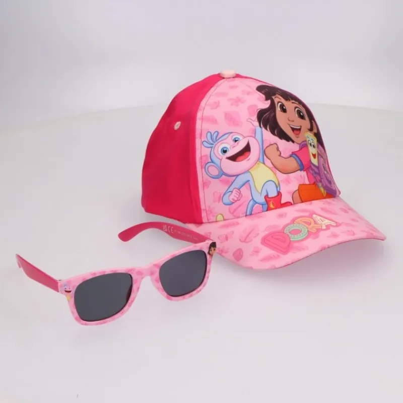 Hot Gorra y Gafas de Sol Dora la Exploradora para Niños Disney Para Niñas|Accesorios Para El Pelo, Gafas De Sol Y Kits De Belleza Infantiles