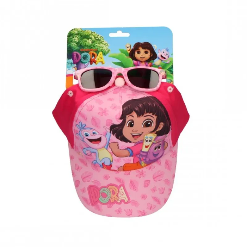 Hot Gorra y Gafas de Sol Dora la Exploradora para Niños Disney Para Niñas|Accesorios Para El Pelo, Gafas De Sol Y Kits De Belleza Infantiles