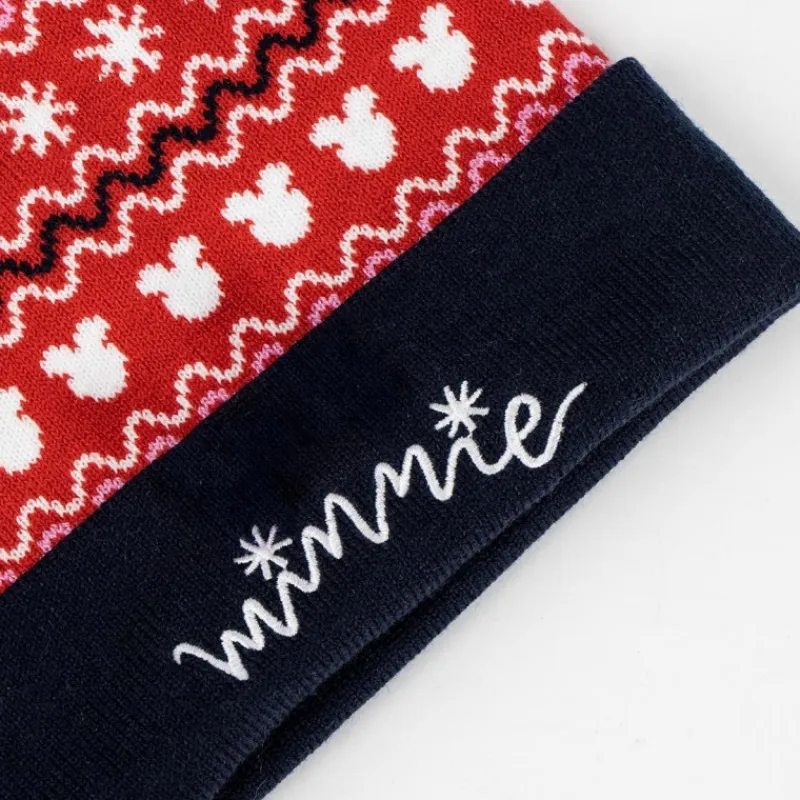Niños Cerdá Kids Disney Para Niñas|Harry Potter Para Niños^Gorro de Punto Navidad Minnie 100% Acrílico Rojo