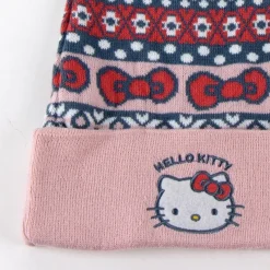 Niños Cerdá Adult Ropa Y Téxtil: Cosas Que Ponerse Para Niños ^Gorro de Punto Navideño Hello Kitty Multicolor 100% Acrílico