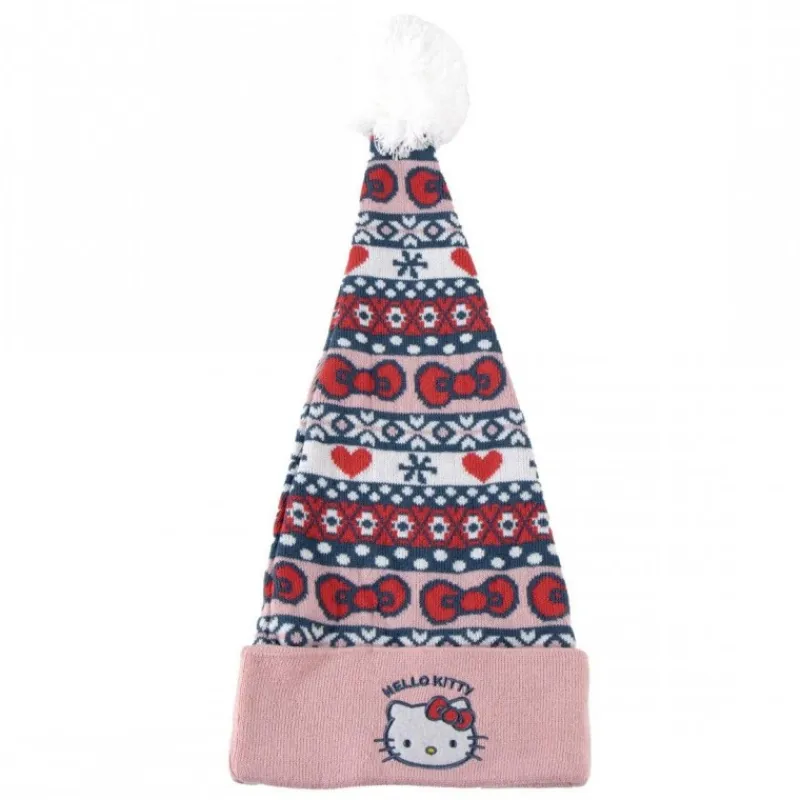 Niños Cerdá Adult Ropa Y Téxtil: Cosas Que Ponerse Para Niños ^Gorro de Punto Navideño Hello Kitty Multicolor 100% Acrílico