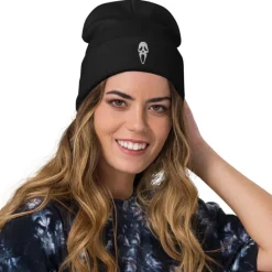 Printful Más Regalos De Cine De Terror ^Gorro ghosface negro Scream
