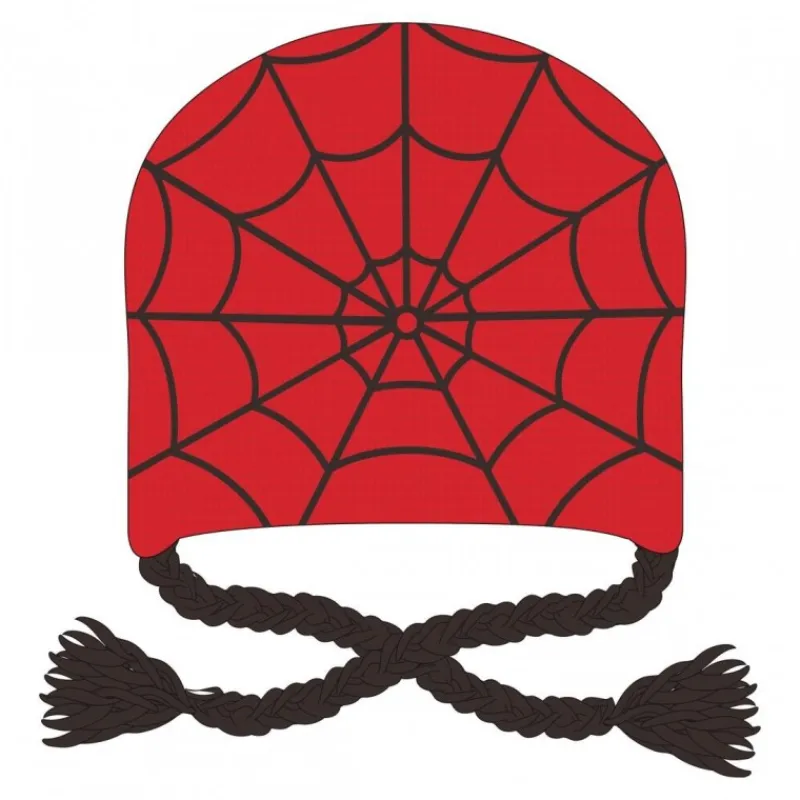 Clearance Gorro Peruano Spiderman 100% Acrílico Rojo Superhéroes Marvel|Moda Marvel