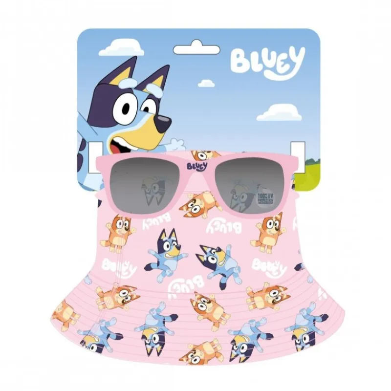 Outlet Gorro Pescador Bluey 2 Piezas 53 cm Rosa Claro Tiempo Libre Kids|Accesorios Para El Pelo, Gafas De Sol Y Kits De Belleza Infantiles