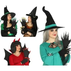 Disfrazzes Guantes Y Guateletes Para Disfraces|Accesorios Halloween Y Terror ^Guantes de Monstruos con uñas en 4 colores surtidos