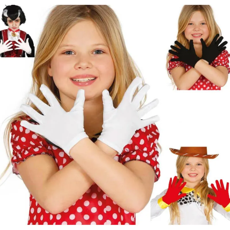 Guantes infantiles en varios colores Guantes Y Guateletes Para Disfraces|Disfraces Infantiles