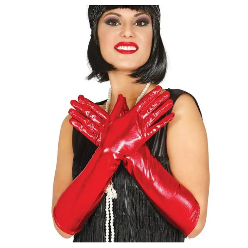 Discount Guantes Largos color rojo 44 cm Mujer Guantes Y Guateletes Para Disfraces|Disfraces Mujer