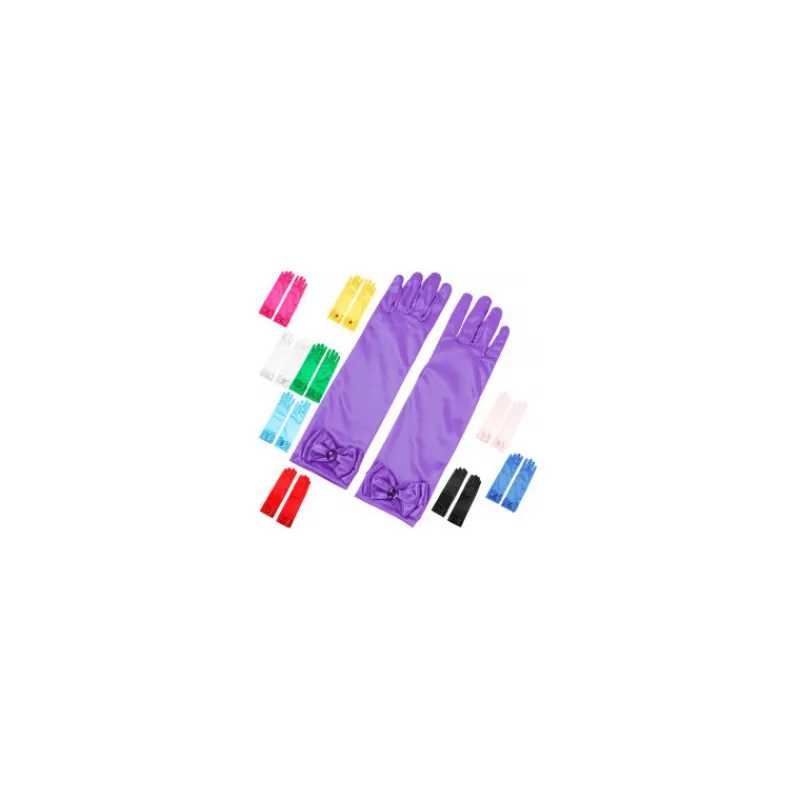 Guantes Largos con Lazo para adultos en varios colores Guantes Y Guateletes Para Disfraces|Disfraces Unisex