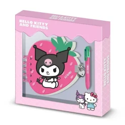 Online Hello Kitty Kuromi Pack Diario Fresa + Bolígrafo 6 Colores Para El Cole
