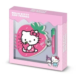 Sale Hello Kitty Pack Diario Fresa y Bolígrafo 6 Colores Para El Cole