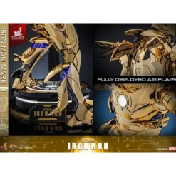 Online Iron Man Figura Movie Masterpiece Diecast 1/6 Mark III (Gold Color) Superhéroes Marvel|Coleccionismo Marvel