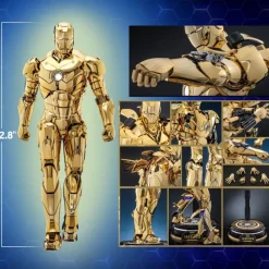 Online Iron Man Figura Movie Masterpiece Diecast 1/6 Mark III (Gold Color) Superhéroes Marvel|Coleccionismo Marvel