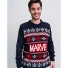 Cerdá Adult Moda Marvel^Jersey de Navidad Marvel logo