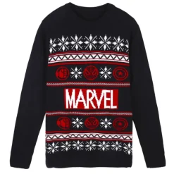 Cerdá Adult Moda Marvel^Jersey de Navidad Marvel logo