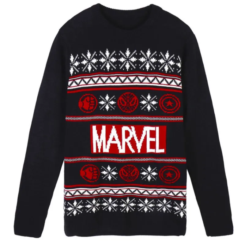 Cerdá Adult Moda Marvel^Jersey de Navidad Marvel logo