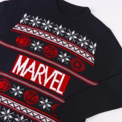 Cerdá Adult Moda Marvel^Jersey de Navidad Marvel logo