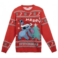 Cerdá Adult Películas Y Personajes De Disney ·Lilo Y Stitch^Jersey de navidad Stitch