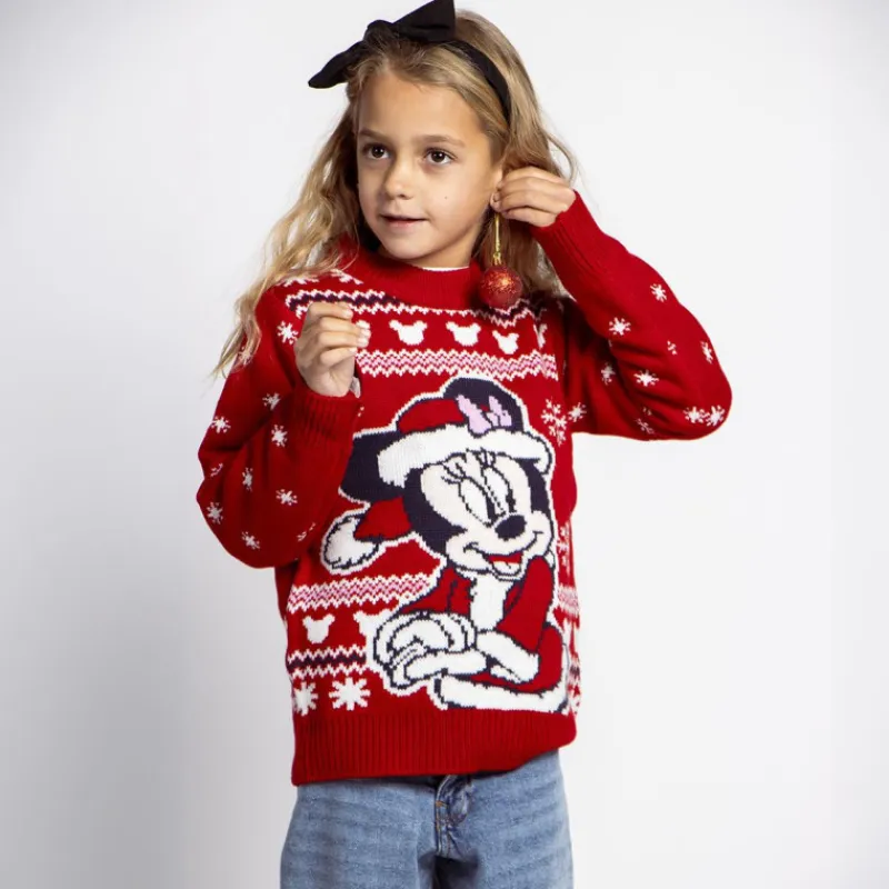 Jersey de Punto Navideño de Minnie para Niños Niños Disney Para Niñas|Ropa Y Téxtil: Cosas Que Ponerse Para Niños