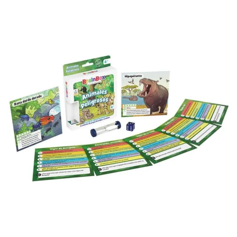 Juegos Juguetes, Figuras Y Más Regalos Para Peques|Juegos, Peluches Y Chuches ^Juego de Mesa BrainBox Pocket Animales Peligrosos