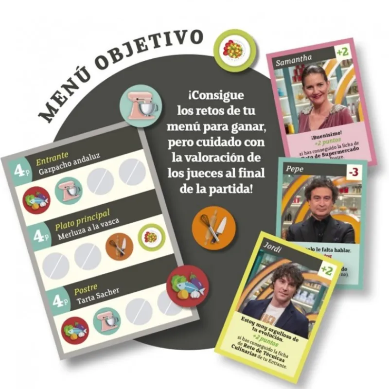 Outlet Juego de Mesa Familiar MasterChef con Retos Culinarios Regalos De Otras Series
