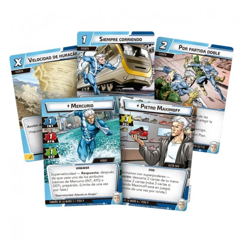 Juegos Superhéroes Marvel^Juego de Mesa Marvel Champions: Pack de Héroe Quicksilver