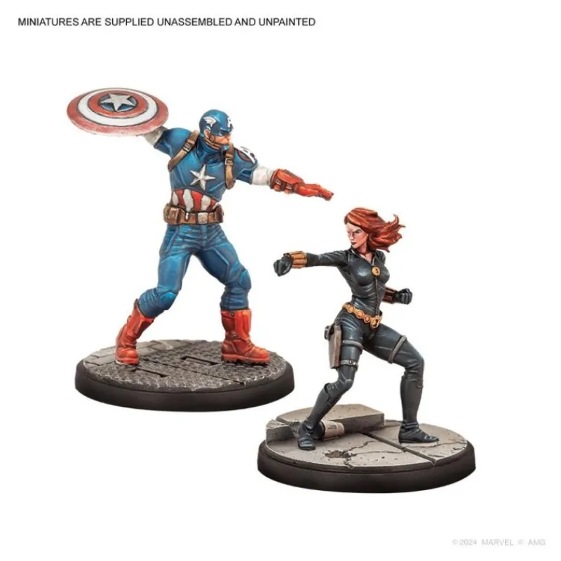 Juegos Superhéroes Marvel^Juego de Mesa Marvel Crisis Protocol: Paquete Afiliación Vengadores