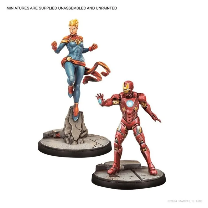 Juegos Superhéroes Marvel^Juego de Mesa Marvel Crisis Protocol: Paquete Afiliación Vengadores