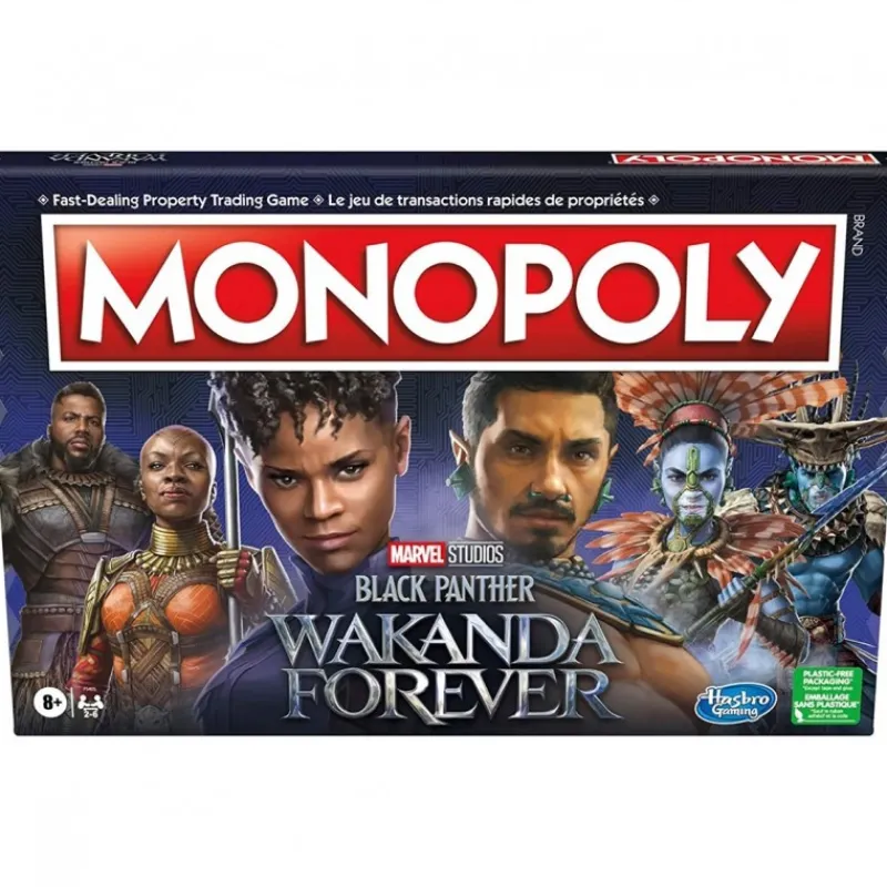 Online Juego de Mesa Monopoly Black Panther Wakanda Forever Superhéroes Marvel|Coleccionismo Marvel