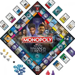Online Juego de Mesa Monopoly Black Panther Wakanda Forever Superhéroes Marvel|Coleccionismo Marvel