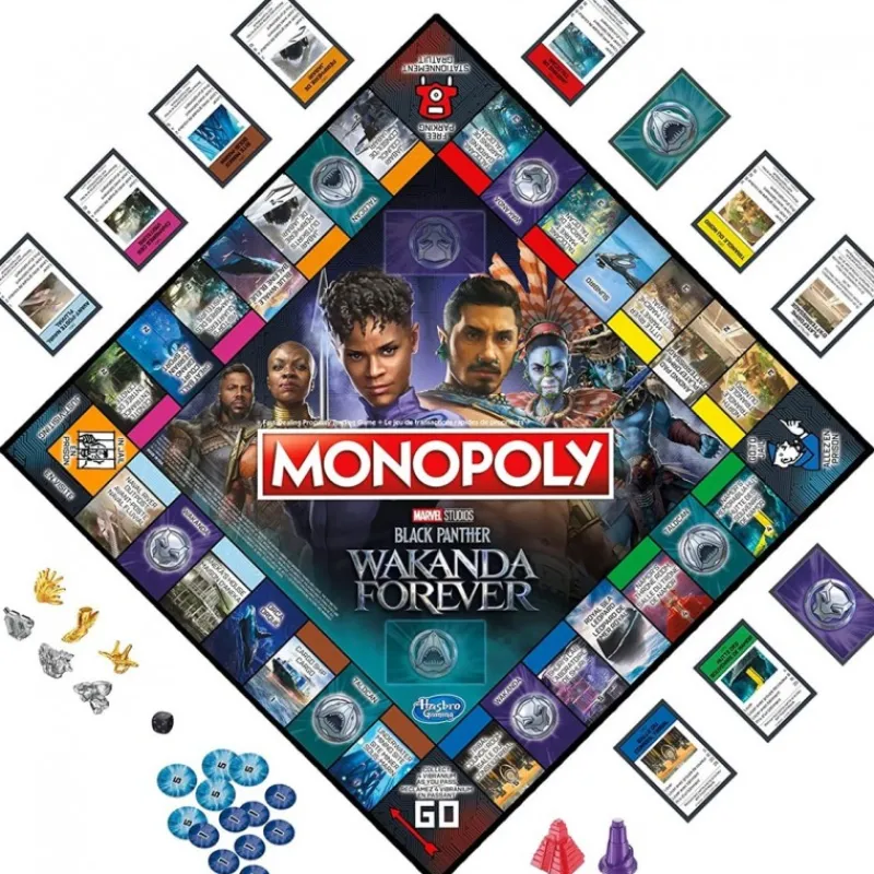 Online Juego de Mesa Monopoly Black Panther Wakanda Forever Superhéroes Marvel|Coleccionismo Marvel