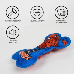 Cerdá Adult Superhéroes Marvel^Juguete para Perro TPR Spiderman de Poliester y TPR